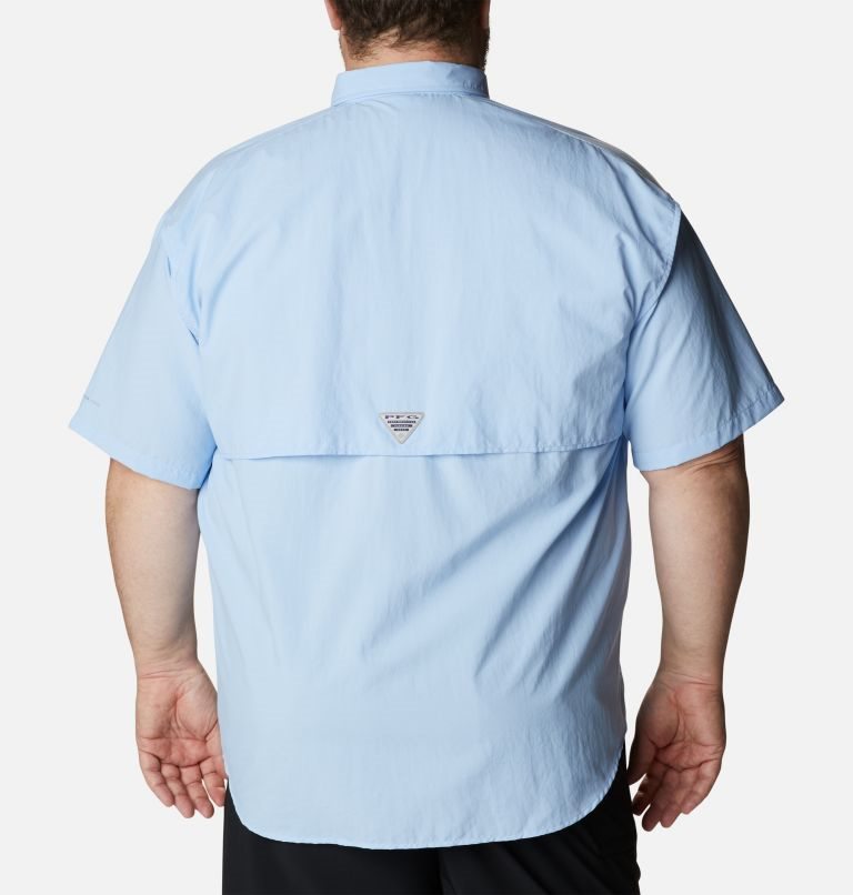 Men's Columbia PFG Bahama II Short Sleeve Shirts Light Blue | Plus Size CA-WCA80